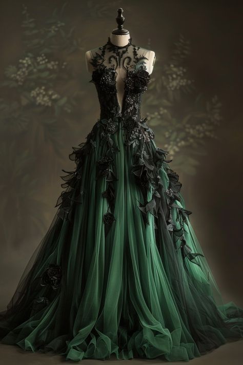 A-Linie Grünes Tüll Langes Ballkleid, Formelle Abschluss-Abendkleider cg25342