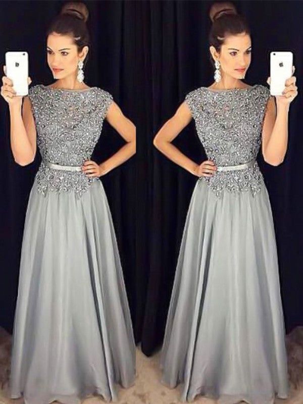 A-line Prom Dress with beading /Evening Dress cg19227