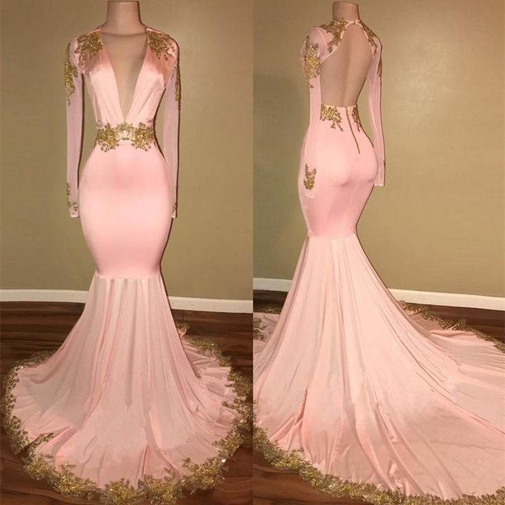 V-neck Mermaid Evening prom Dresses With Lace Appliques cg7217