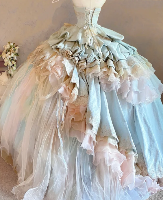 Ball Gown Tulle Prom Party Dress Princess Gown Sweet 16 Birthday Dress cg26275