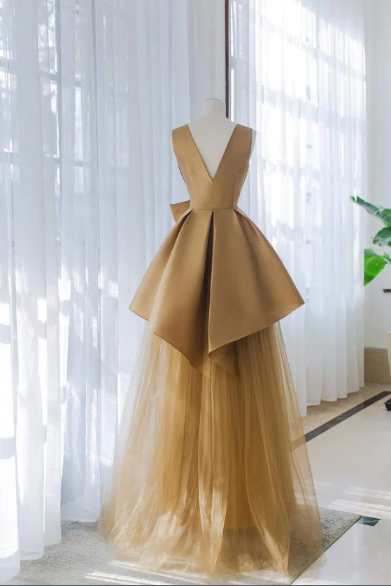 A Line V Neck Formal Dress Long Party Dress Evening Dress Prom Dresses cg25740