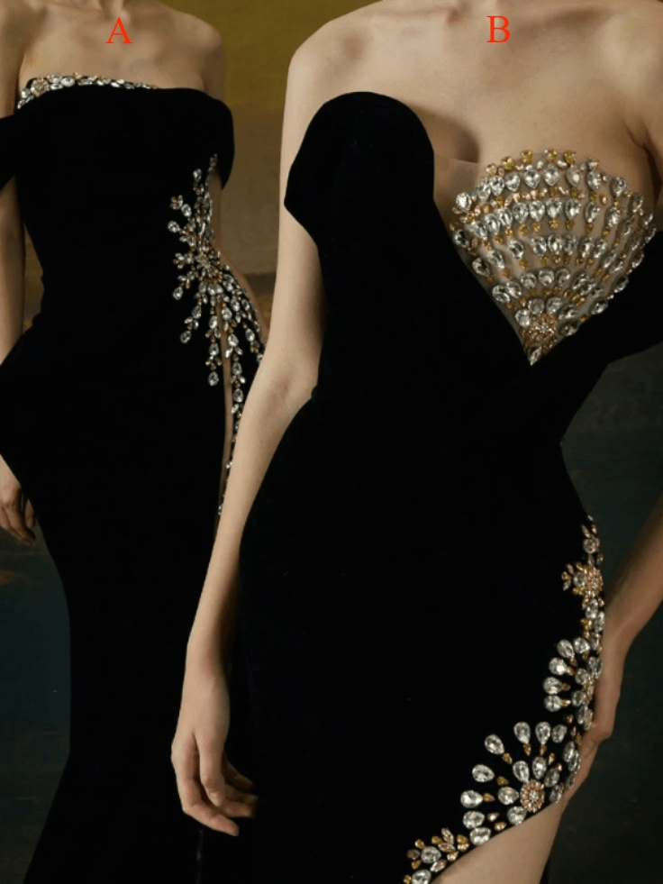 Black Mermaid New Elegant Prom Dress Long Evening Party Gowns With Slit cg25815