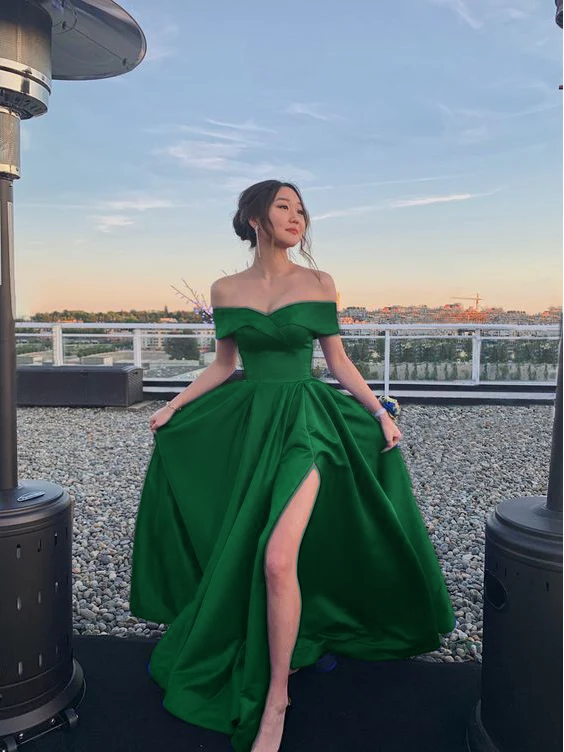 Off the shoulder royal blue prom dress cg20344