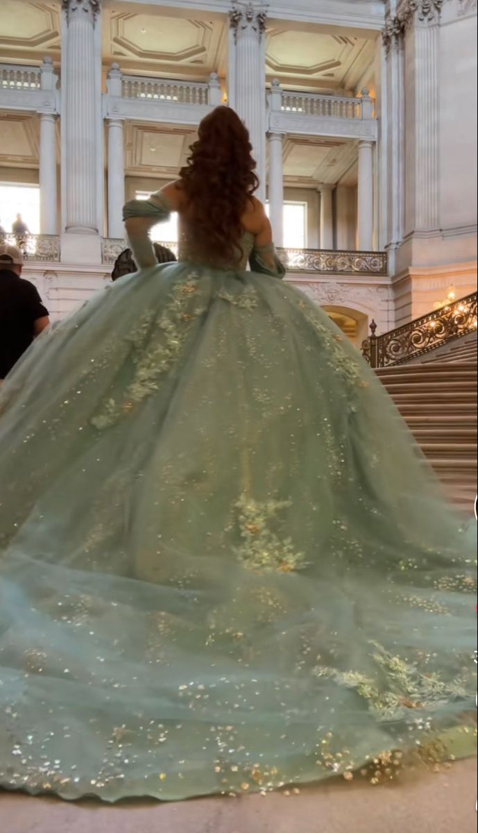 Ball Gown Sage Green Quinceanera Dress cg25301