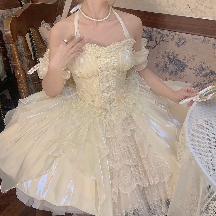 Beige Sweet Short Prom Dress Homecoming Dress Lace Birthday Dress cg26294