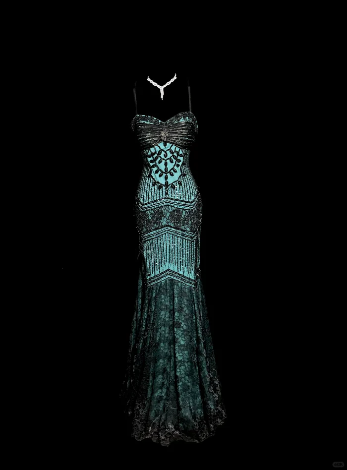 Blaues langes Ballkleid Abendkleid zum 21. Geburtstag cg26107