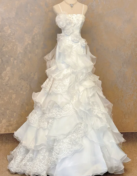 White Prom Party Dress Wedding Dress Birthday Dress cg26269