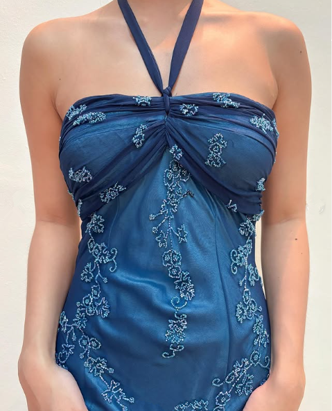 Sexy Neckholder Langes Abschlussball Partykleid Abendkleid cg25070