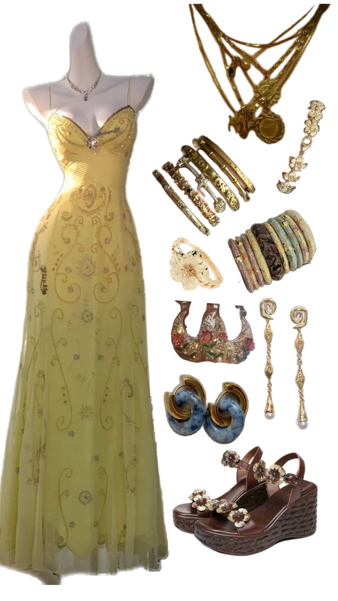 Yellow Beaded Evening Dress Unique Long Prom Dress cg25572