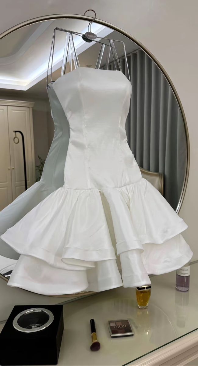 White Cocktail Dresses Homecoming Dress Short Prom Dress Party Dress cg26014