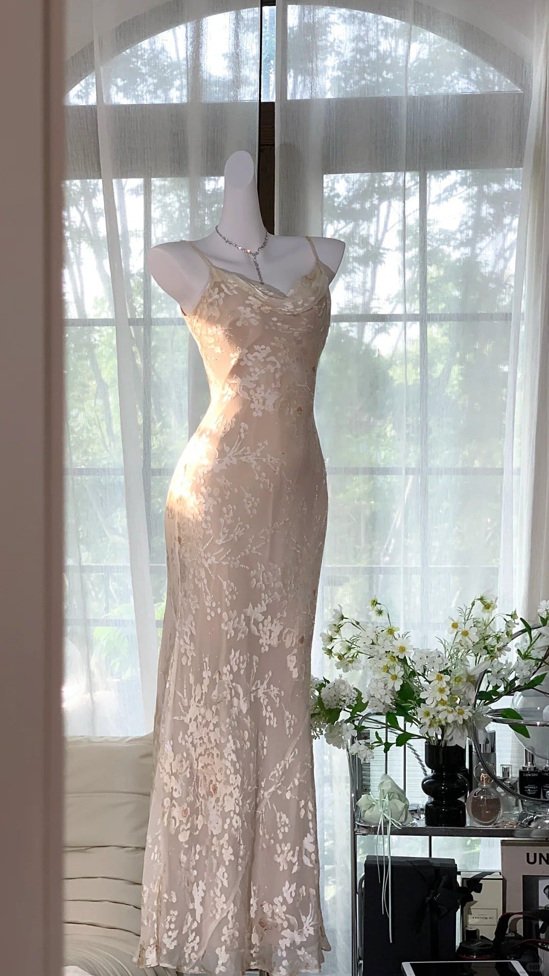Champagne Long Mermaid Prom Party Dresses Formal Evening Dress cg25891