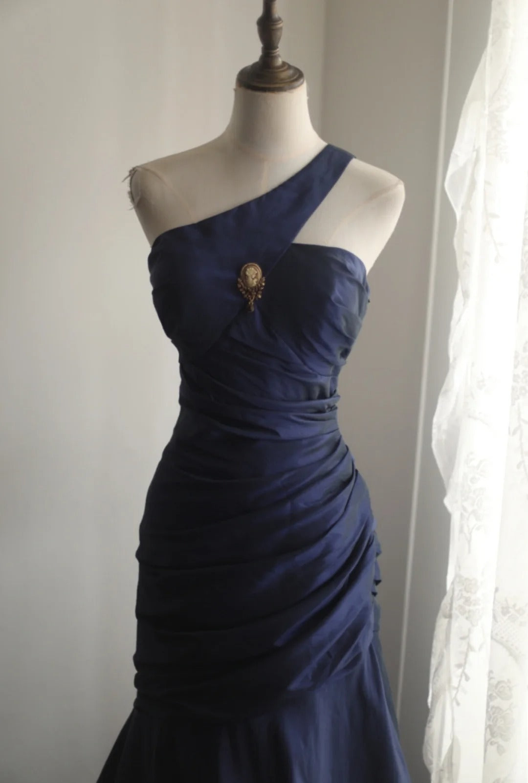 Mermaid Navy Blue Prom Party Dresses Unique Long Evening Dress cg25927