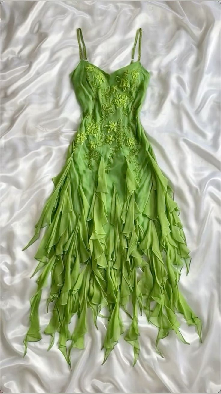 Green Vintage Spaghetti Straps Chiffon Prom Dress Party Dress cg25069 classygown Green Vintage Spaghetti Straps Chiffon Prom Dress Party Dress cg25069 classygown