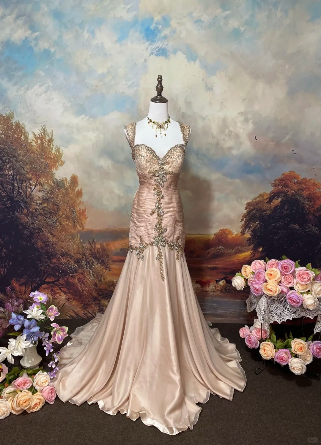 Light Pink Beaded Mermaid Evening Dress Unique Long Prom Dress cg25570 classygown Light Pink Beaded Mermaid Evening Dress Unique Long Prom Dress cg25570 classygown