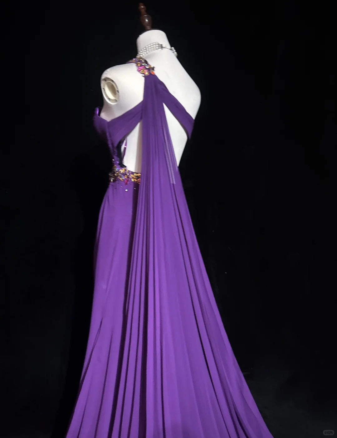 A Line Purple Formal Dress Vintage Long Party Dress Evening Dress Prom Dresses cg25720