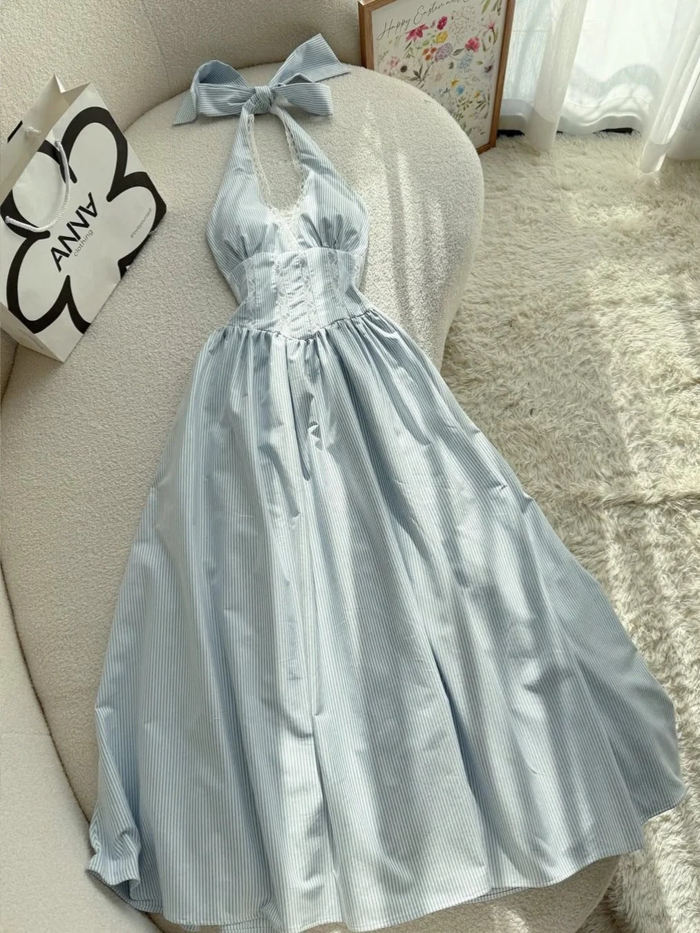Long A Line Vintage Halter Party Dress Evening Dress Prom Dresses cg25757