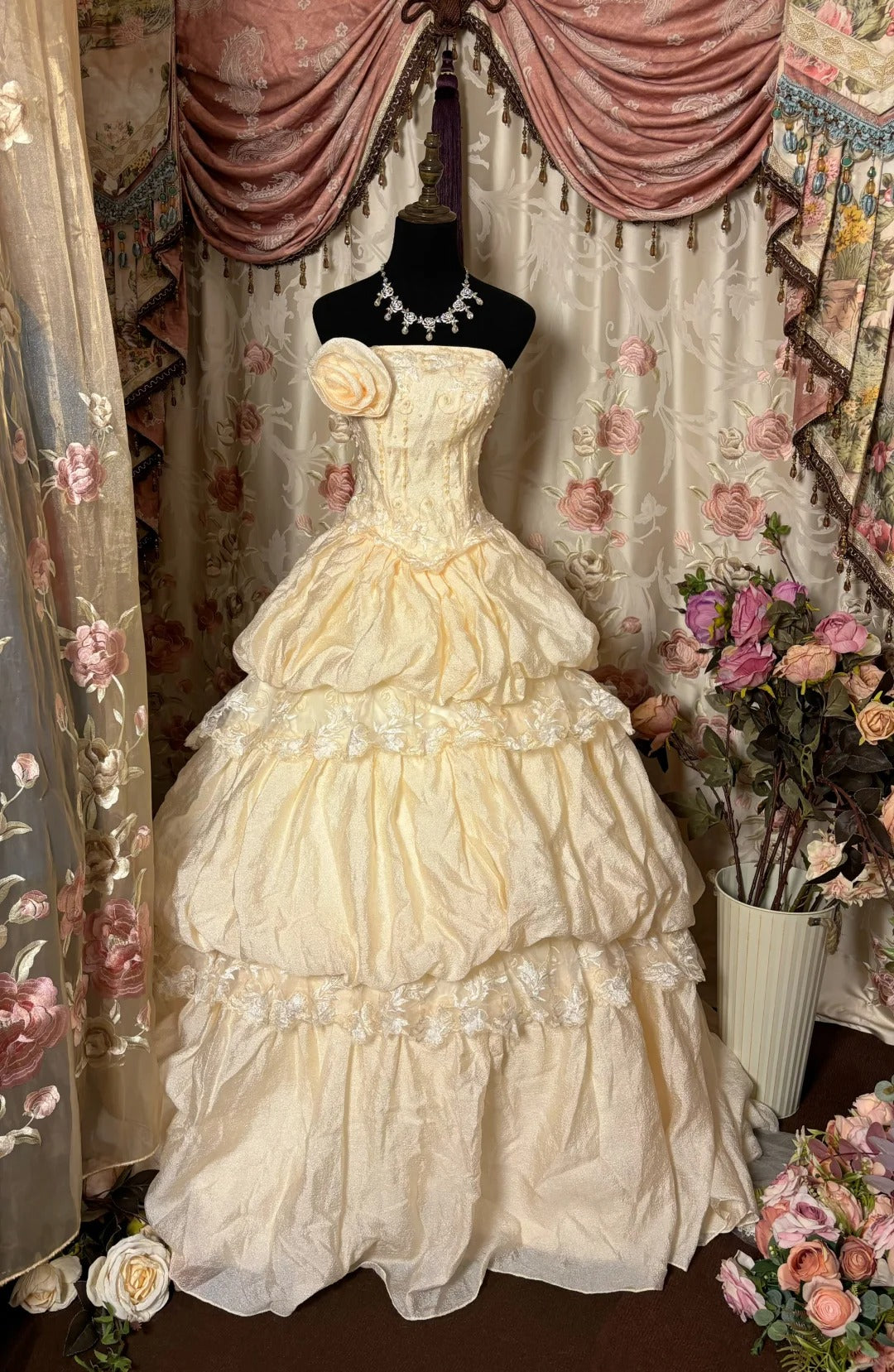 A Line Long Ball Gown Quinceanera Dress Unique Long Evening Dress cg25544
