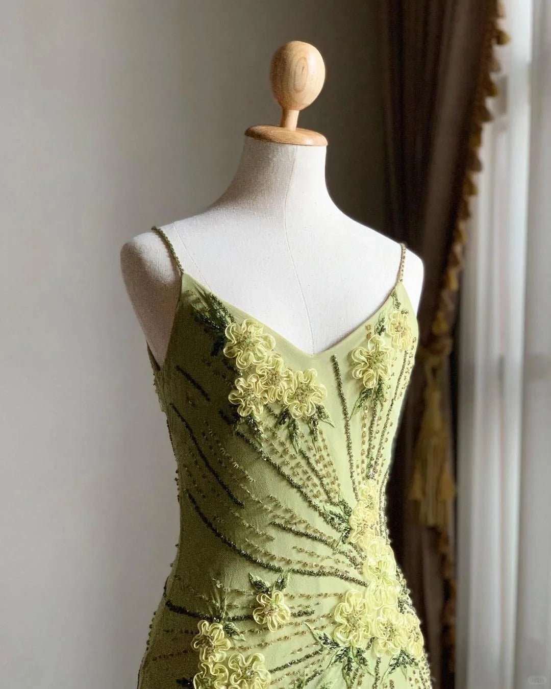 Green Backless Vintage Prom Party Dresses Unique Evening Dress cg26049