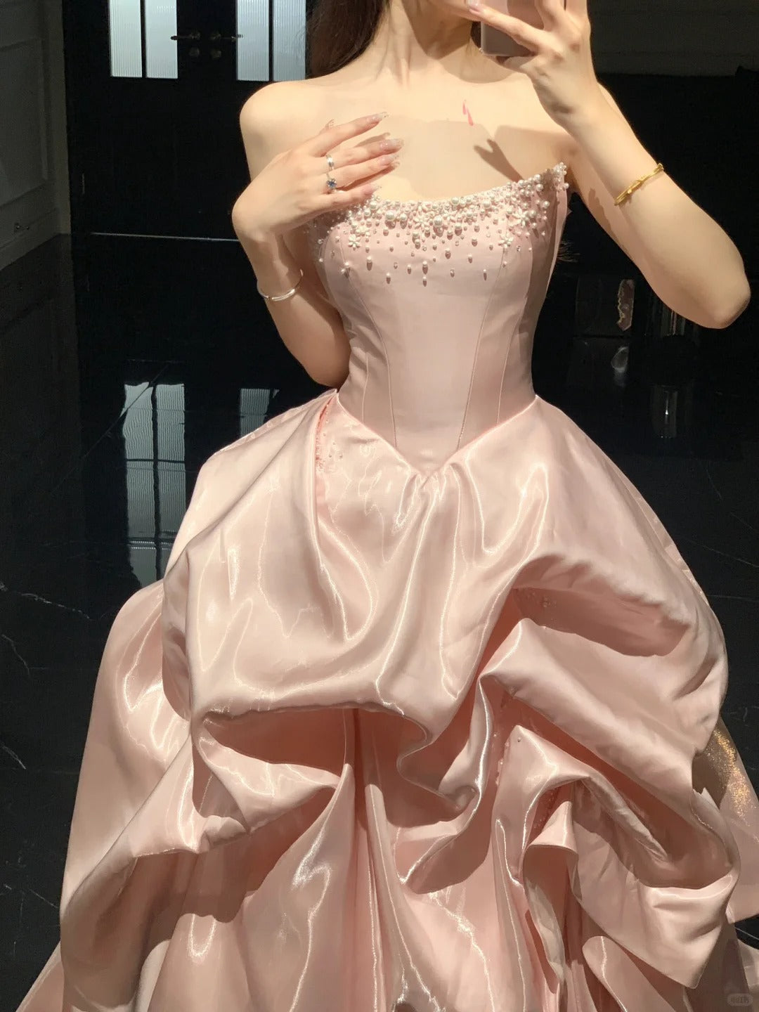 A Line Pink Long Prom Party Dresses Formal Evening Dress cg25889