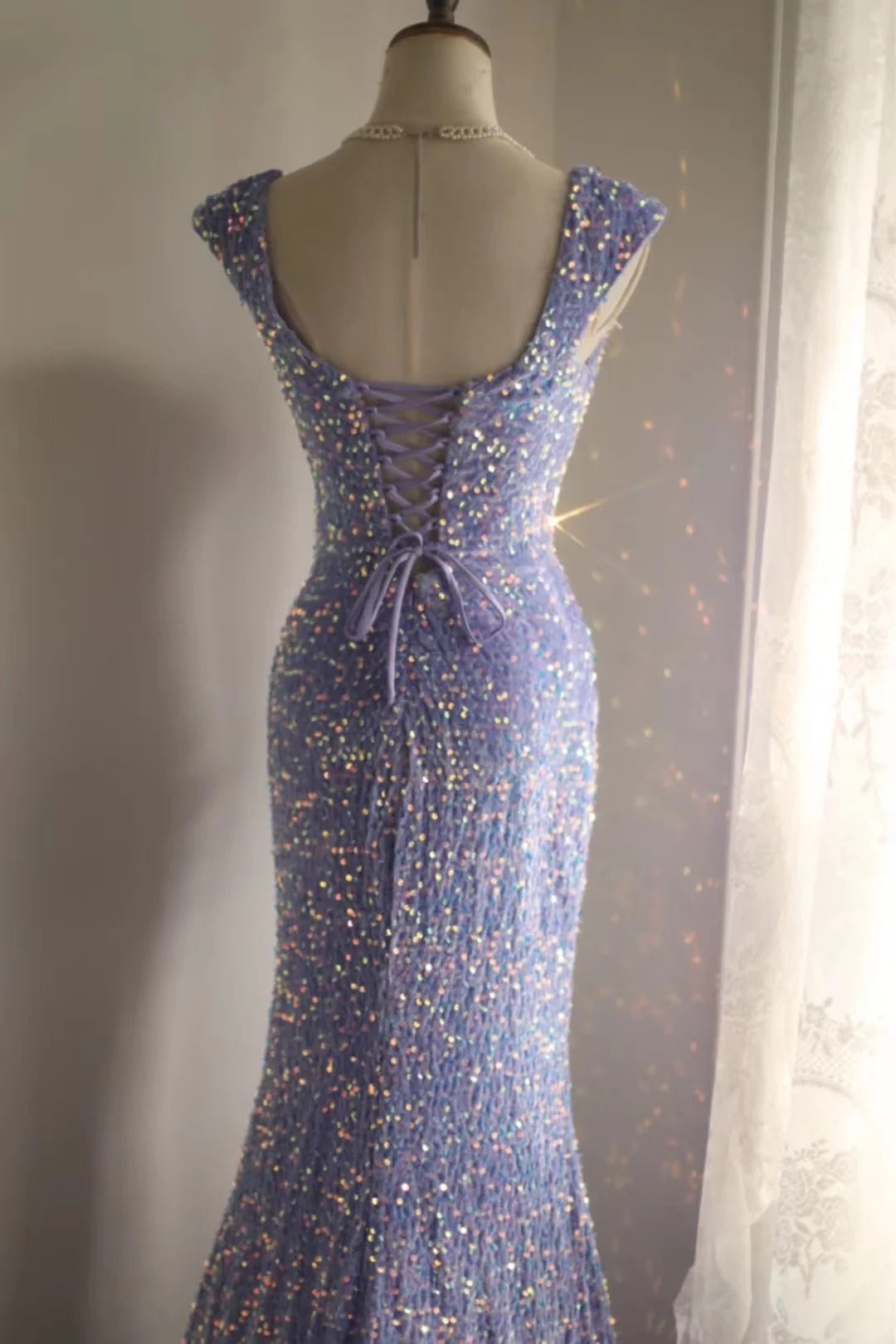 Long Mermaid Sequin Party Dress Evening Dress Prom Dresses cg25756