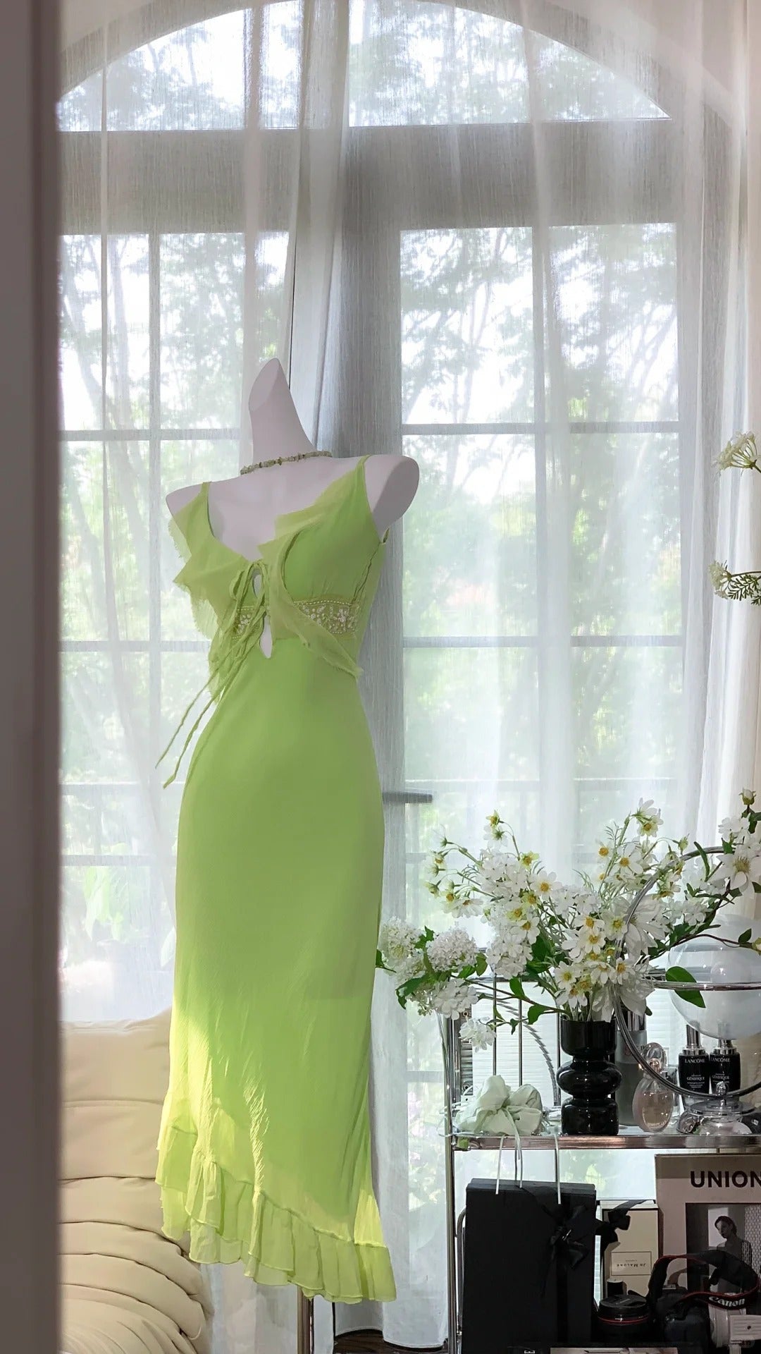 Green Mermaid Dress Vintage Party Dress Evening Dress Prom Dresses cg25708