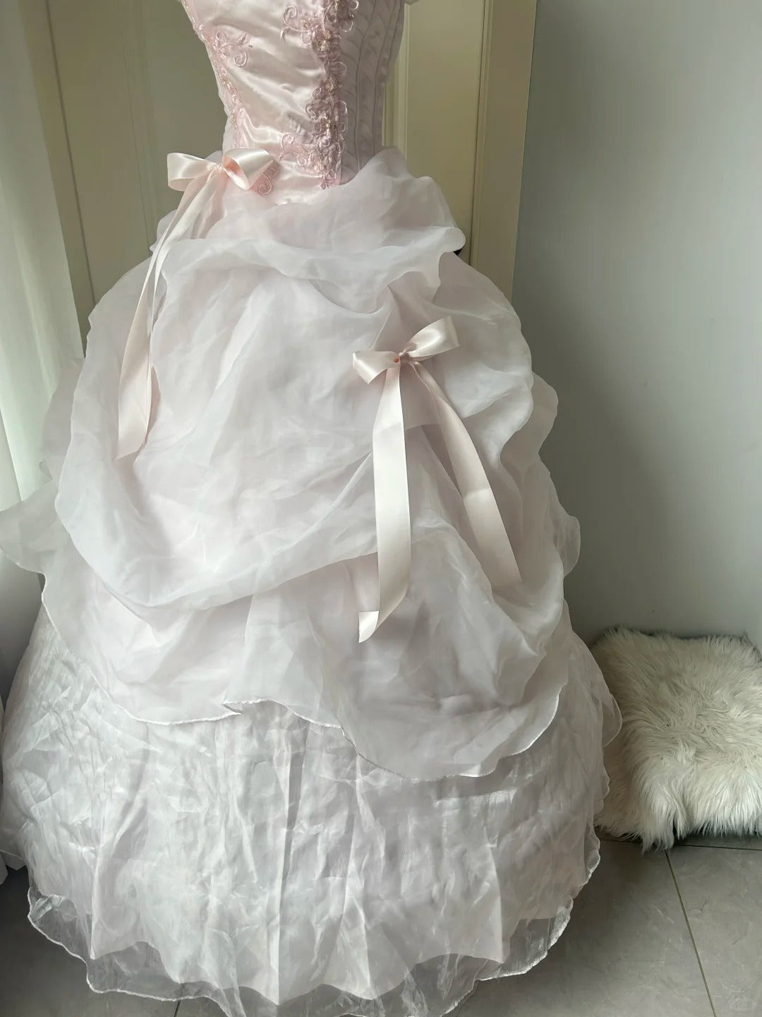 A Line Pink Prom Party Dresses Unique Long Evening Dress Vintage Princess Dress cg25988