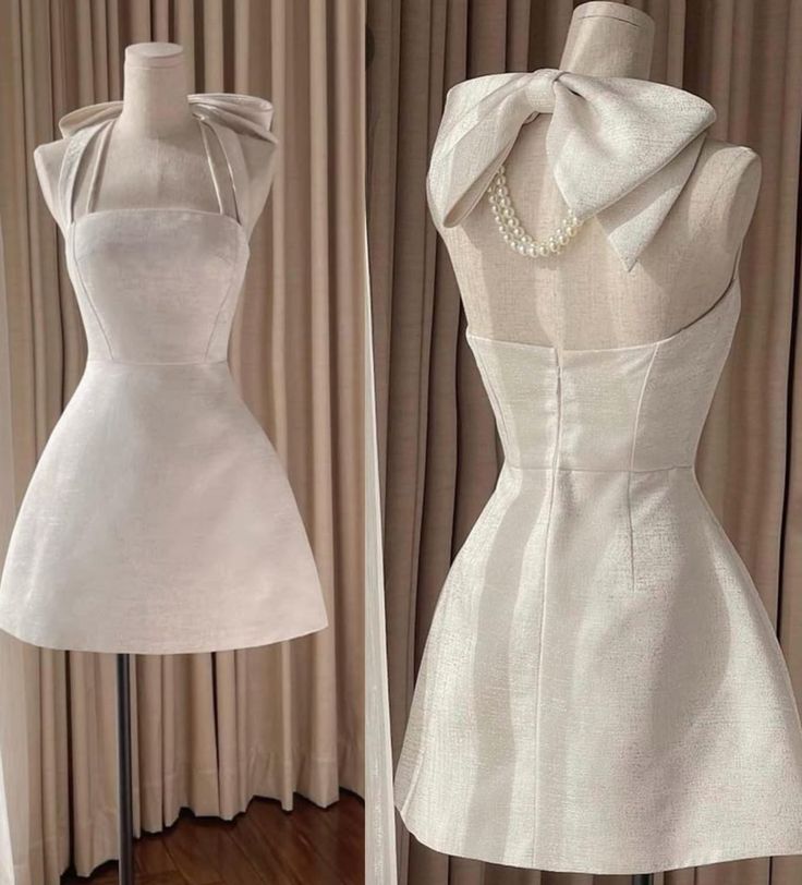 Halter Sleeveless Satin A-Line Mini Homecoming Dress With Bow Short Party Dress cg26018
