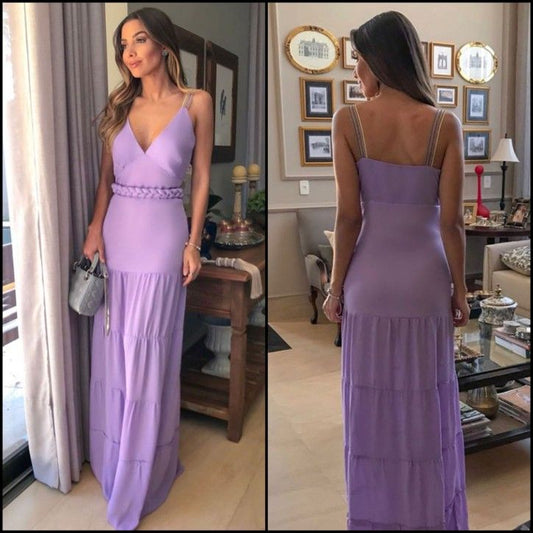 A-line V Neck Prom Dress, Long Prom dress , Sexy prom dress  cg8056