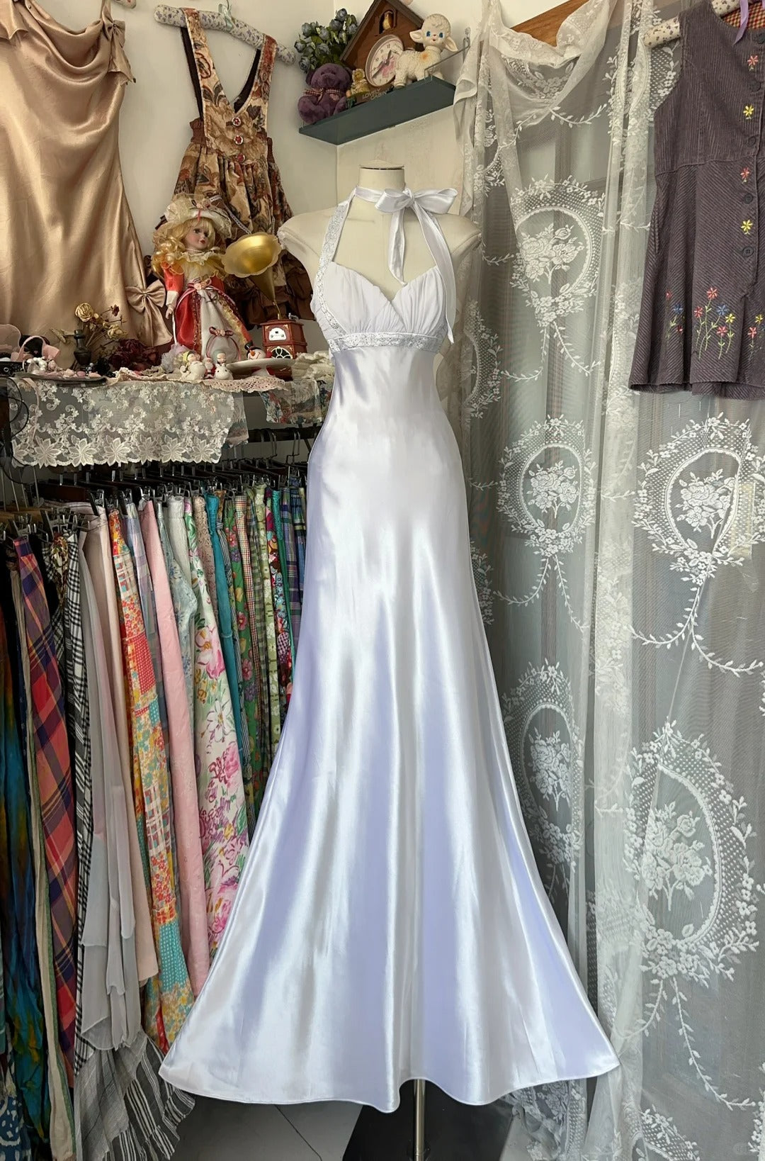Vintage Evening Dresses,Mermaid Halter Long Party Gowns cg25577