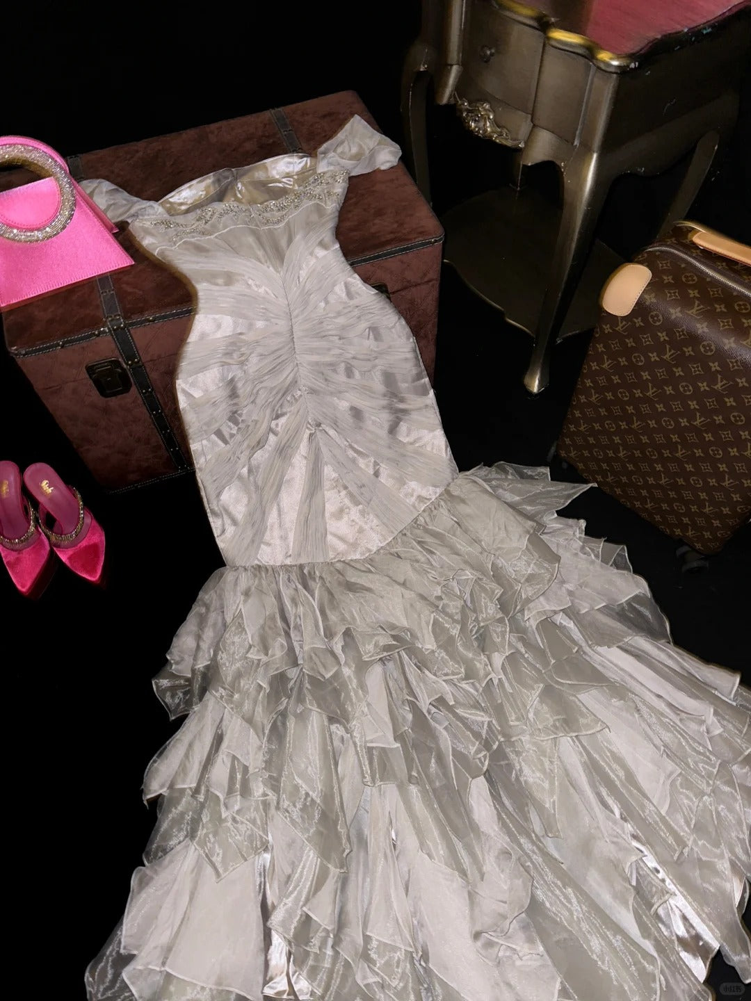 Vintage Long Prom Party Dresses Unique Evening Dress cg26073