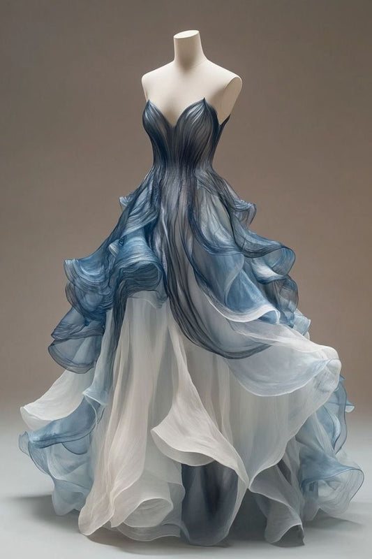 A-Linie trägerloses langes Ballkleid Charmantes Abendkleid cg25373