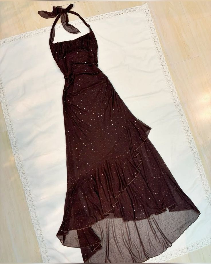 Sparkly Brown Long Prom Dress,Long Formal Dress Evening Dress cg25445