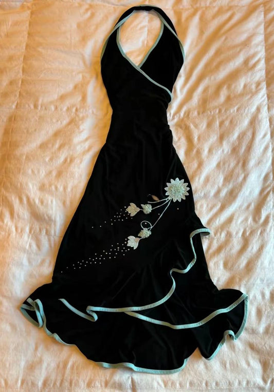 Vintage Party Ballkleid Neckholder Sexy Abendkleid cg25424