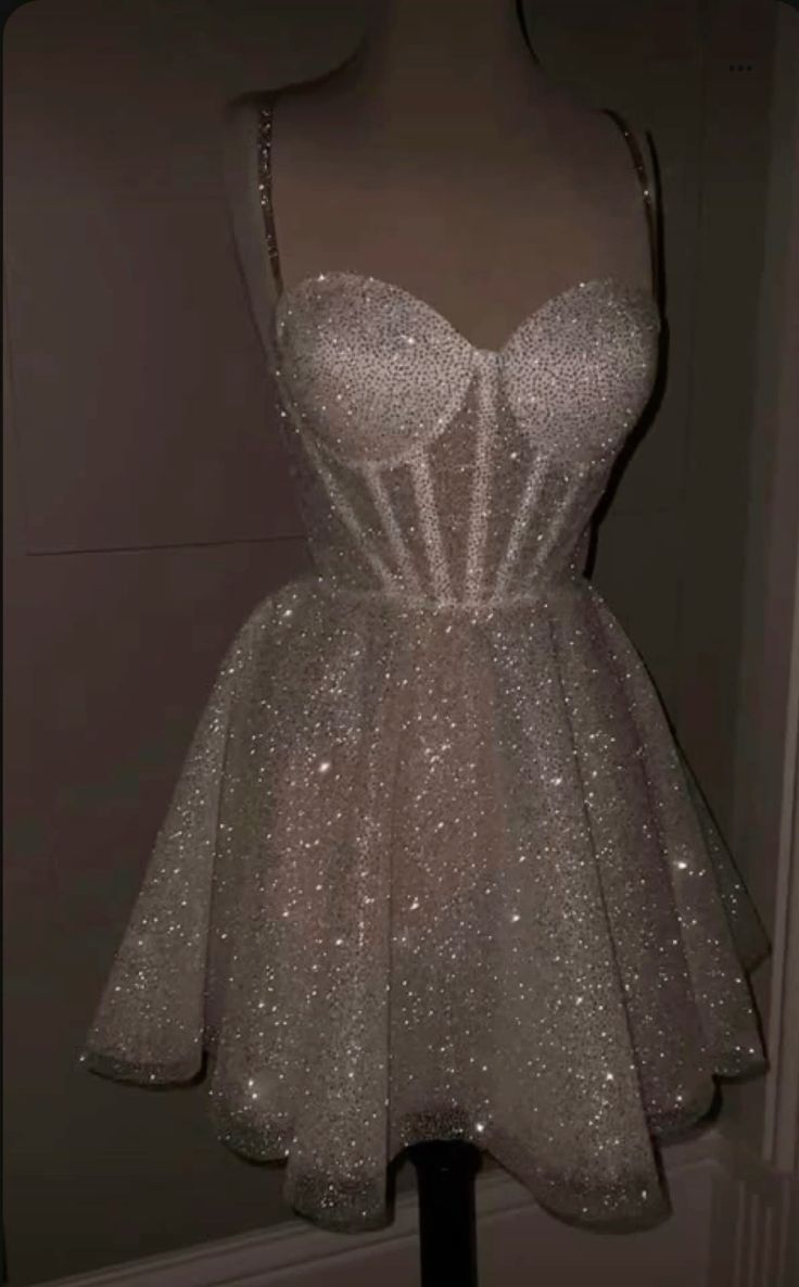 Cute A Line Spaghetti Straps White Sequin Mini Short Formal 8th Grade Homecoming Dresses Summer Middle School Homecoming Outfits cg26012