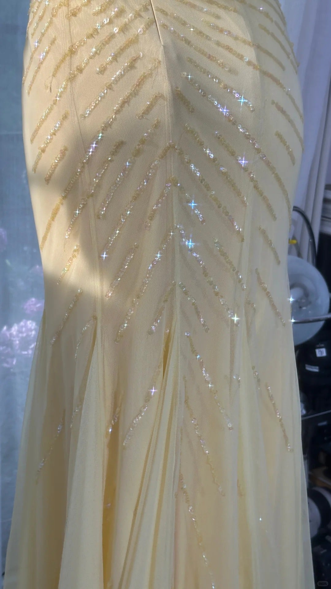 Yellow Prom Party Dresses Unique Evening Dress Vintage Princess Dress cg26031