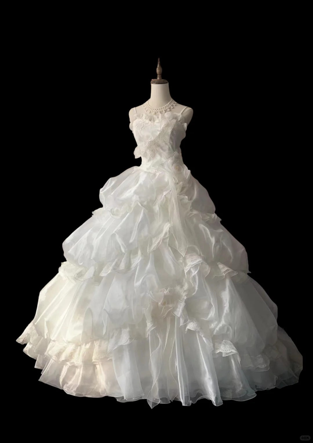 A Line Lace White Wedding Dress Sleeveless Long Princess Evening Dress cg25935