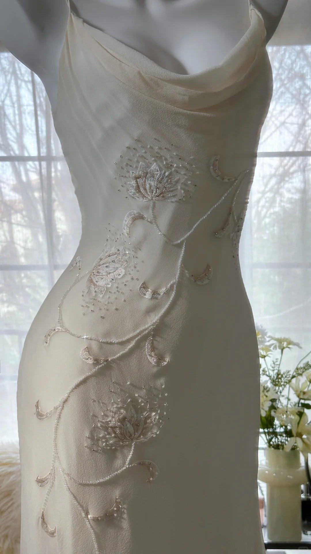 Vintage Evening Dresses, Ivory Sleeveless Party Gowns cg25526