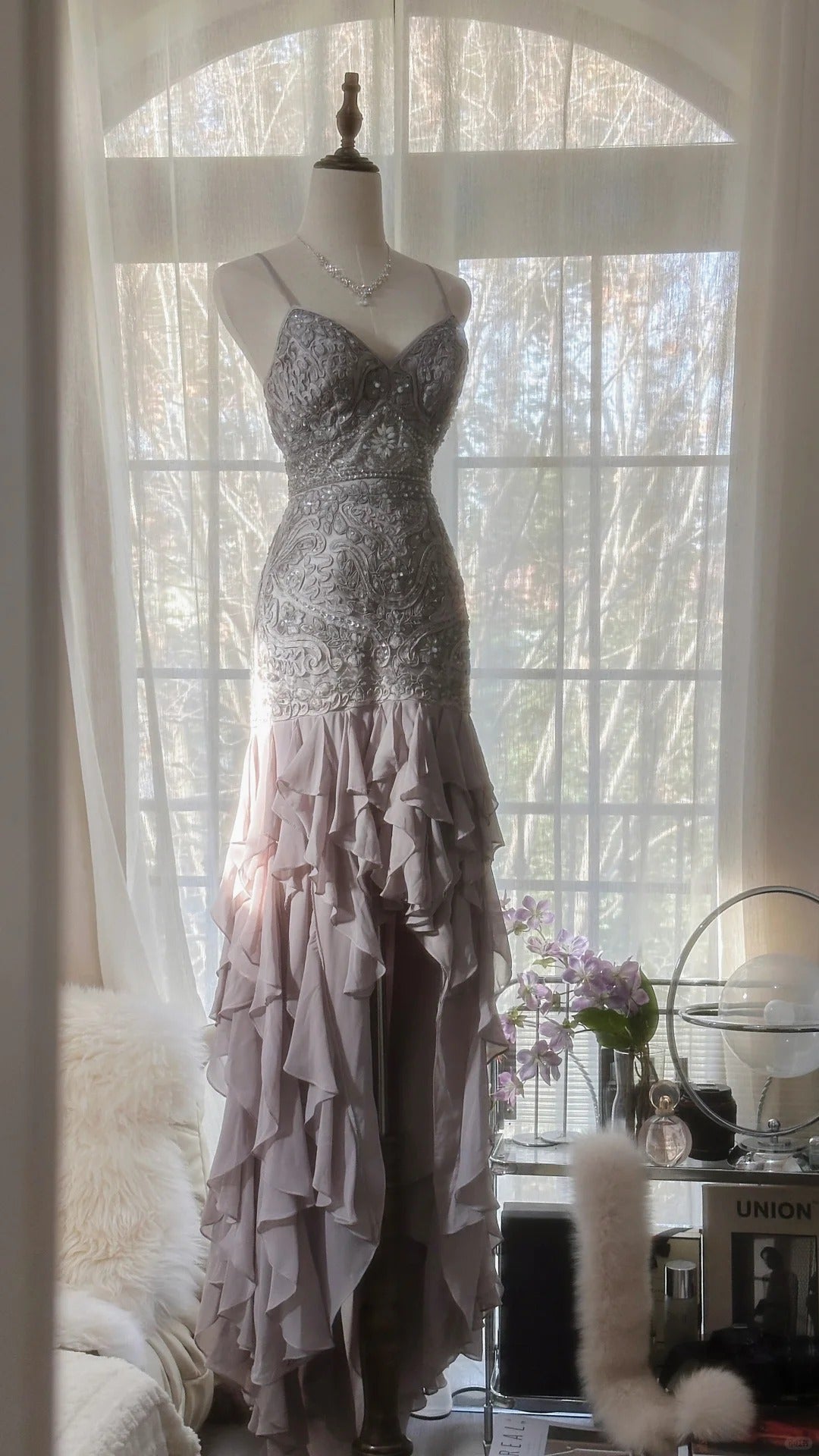 Vintage Evening Dresses, Sleeveless Long Party Gowns cg25519