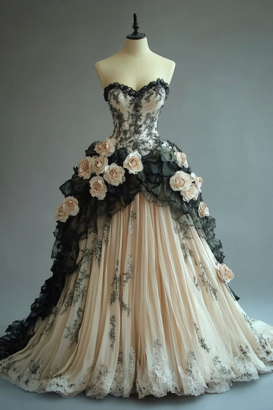 A-Linie Prinzessin Langes Ballkleid, Vintage Abendkleid cg25415