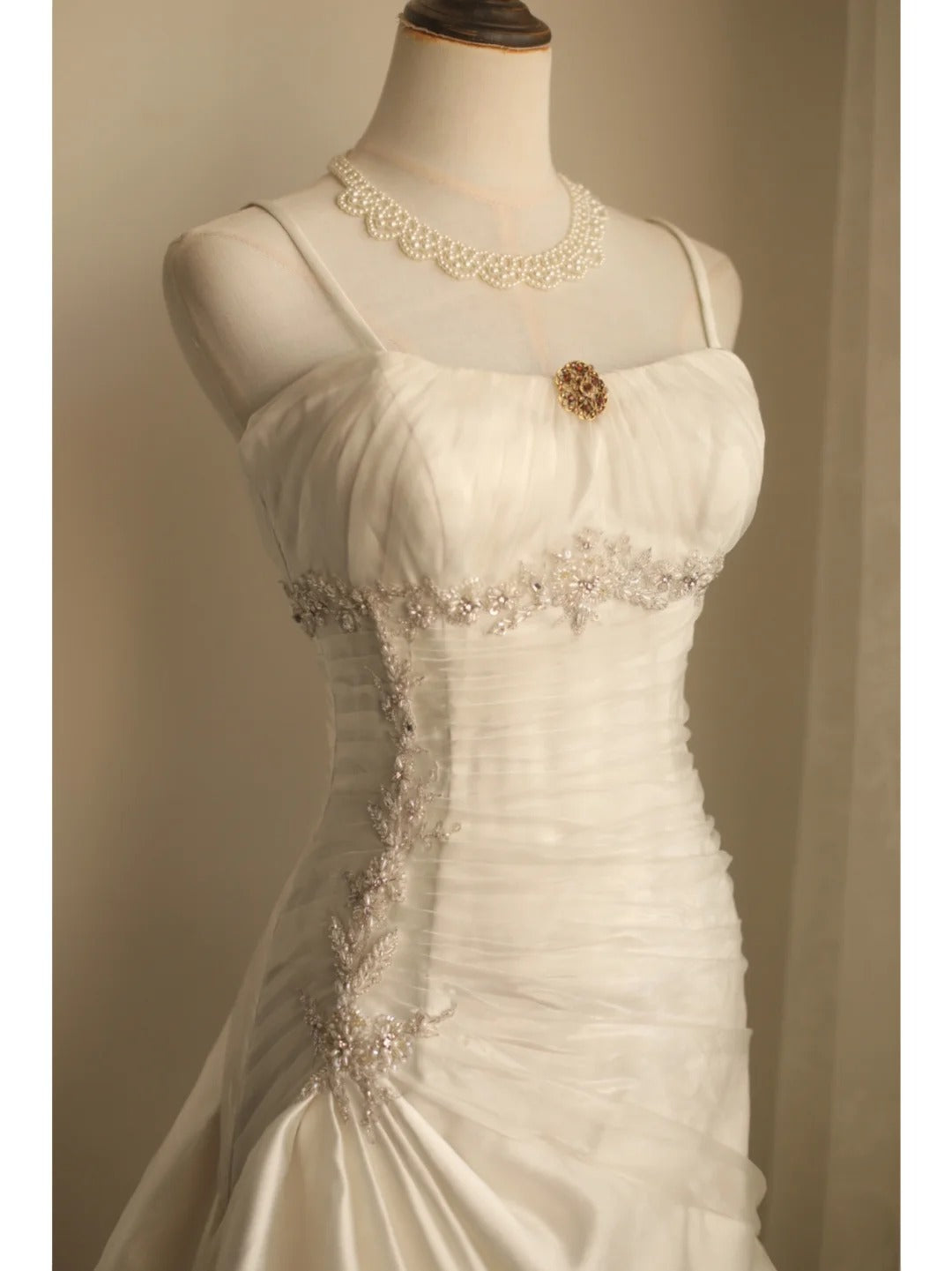 White Wedding Dress Sleeveless Long Princess Evening Dress cg25933