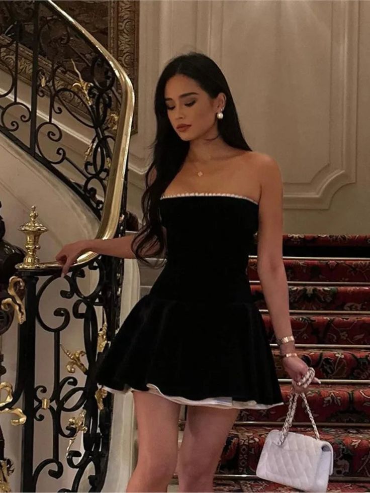 cute a line black strapless homecoming dress 18th birthday outfits cg25080 cute a line black strapless homecoming dress 18th birthday outfits cg25080