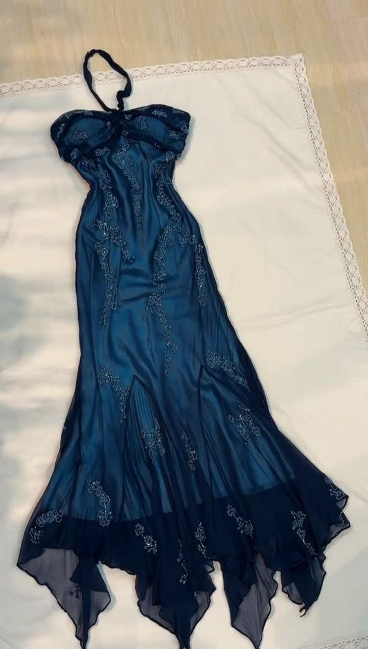 Sexy Neckholder Langes Abschlussball Partykleid Abendkleid cg25070