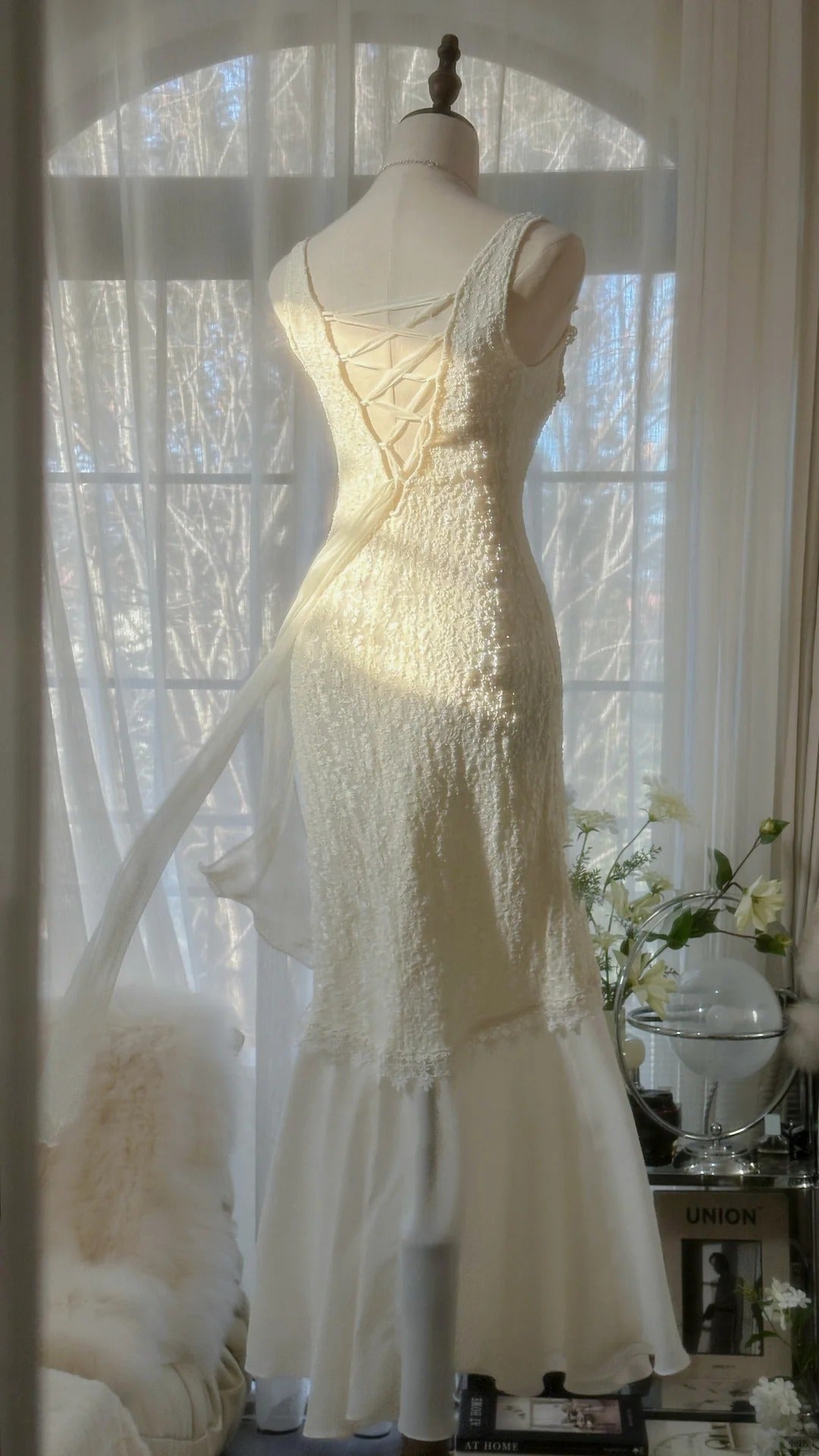Vintage Evening Dresses, Ivory Sleeveless Party Gowns cg25522