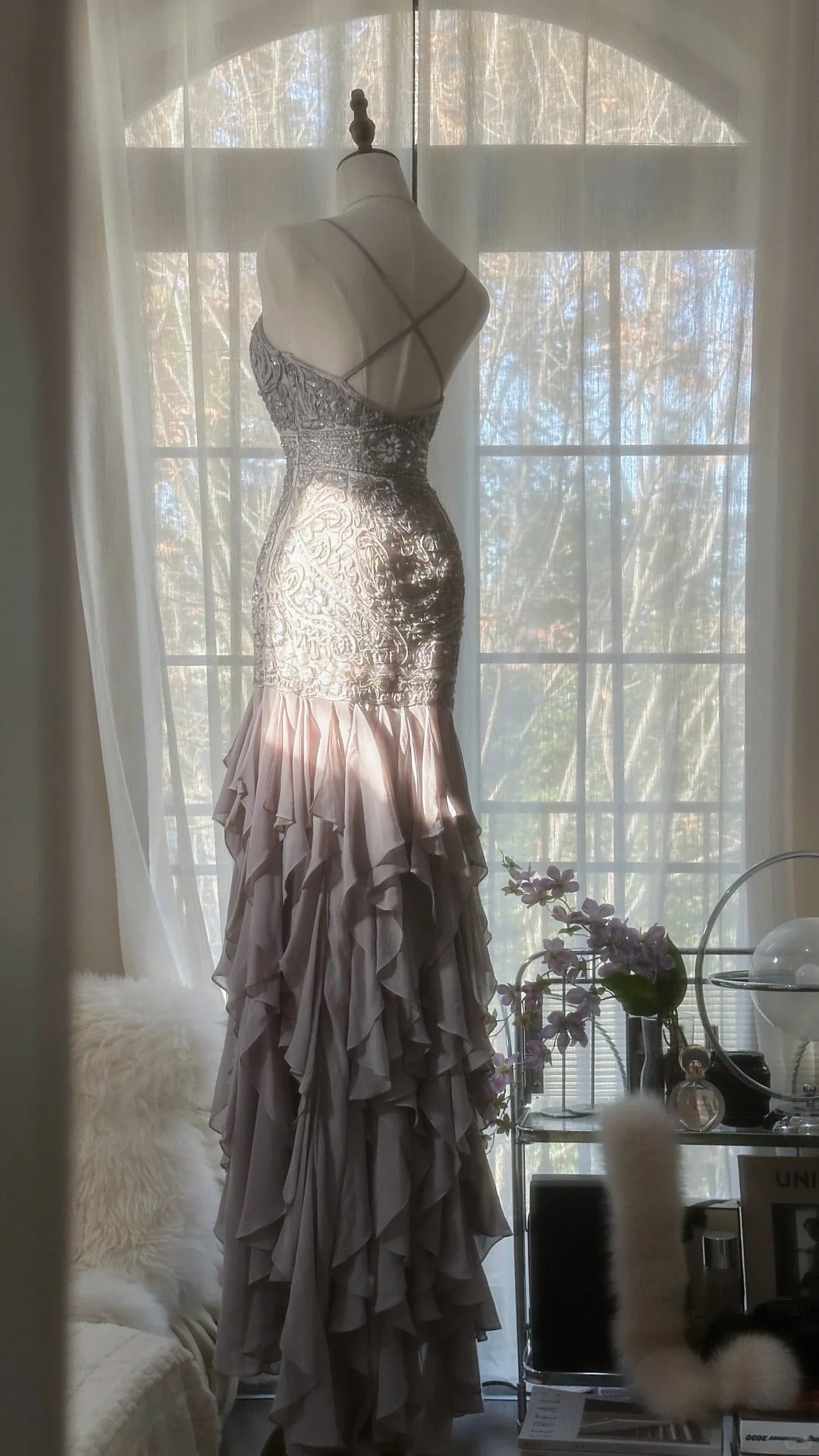 Vintage Evening Dresses, Sleeveless Long Party Gowns cg25519