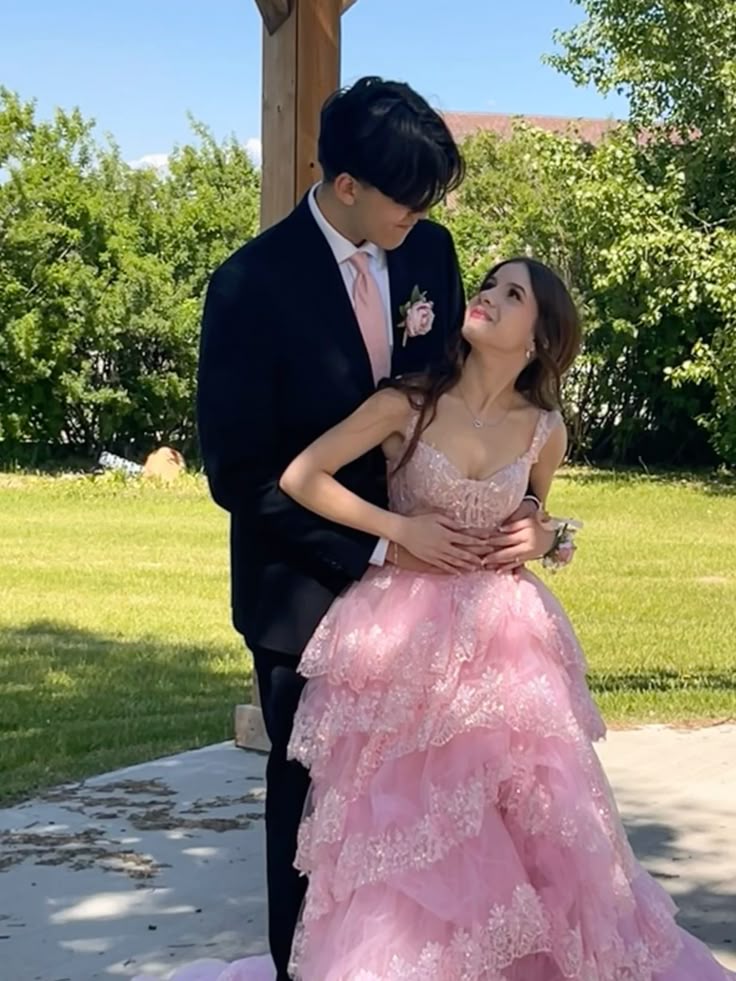 Pretty A-Line Straps Pink Lace Long Prom Dresses Formal Evening Dress cg25860