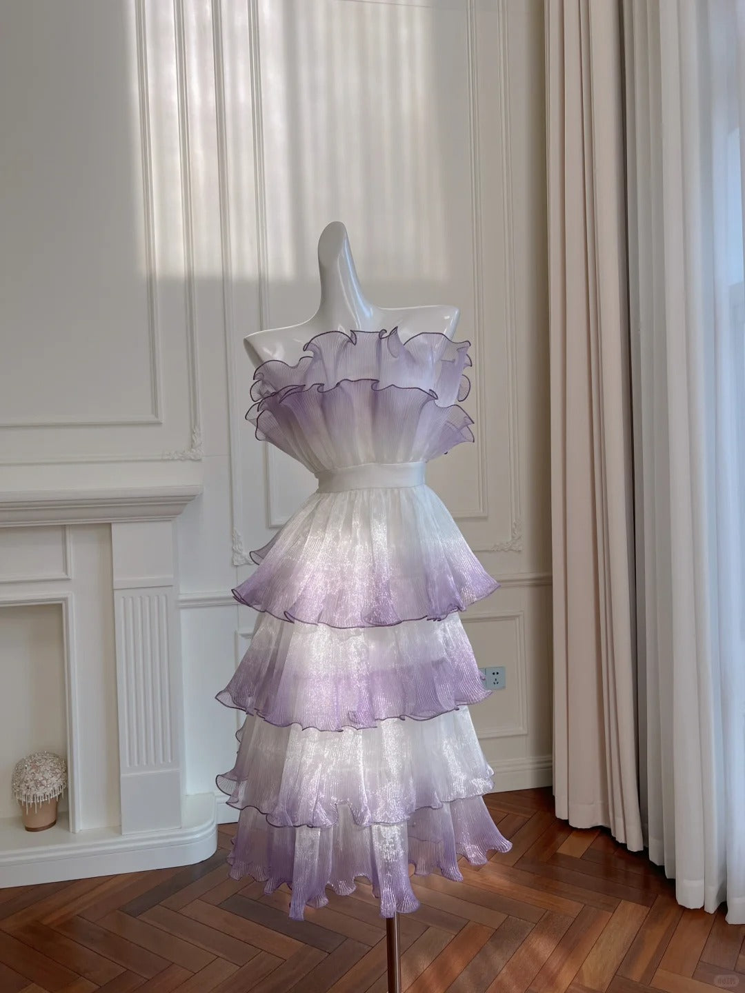 Ombre Short Prom Dress A-Line Sleeveless Evening Dress Short Party Gown cg26009