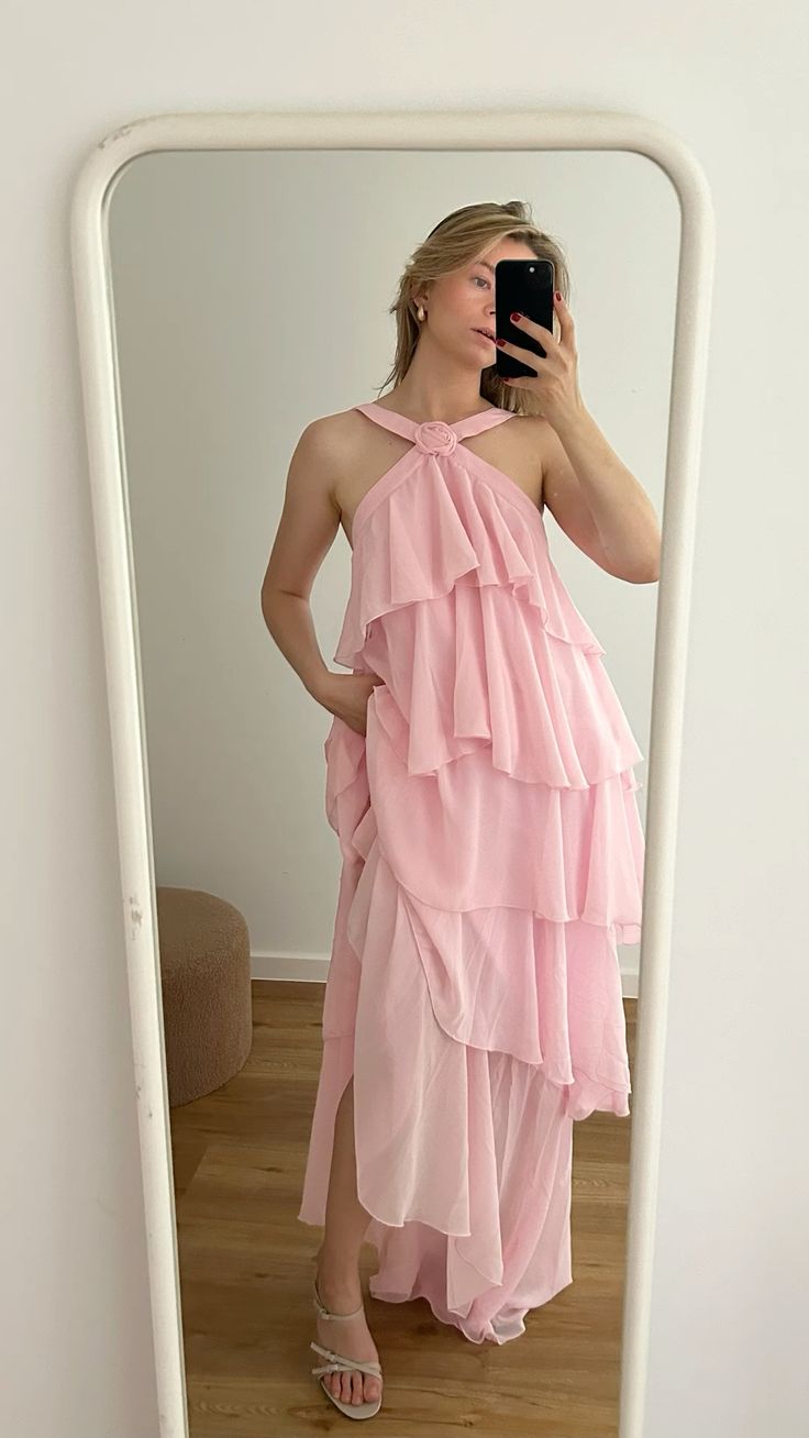 Classic Pink Prom Dresses Long Prom Gown 22th Birthday Outfit cg25959
