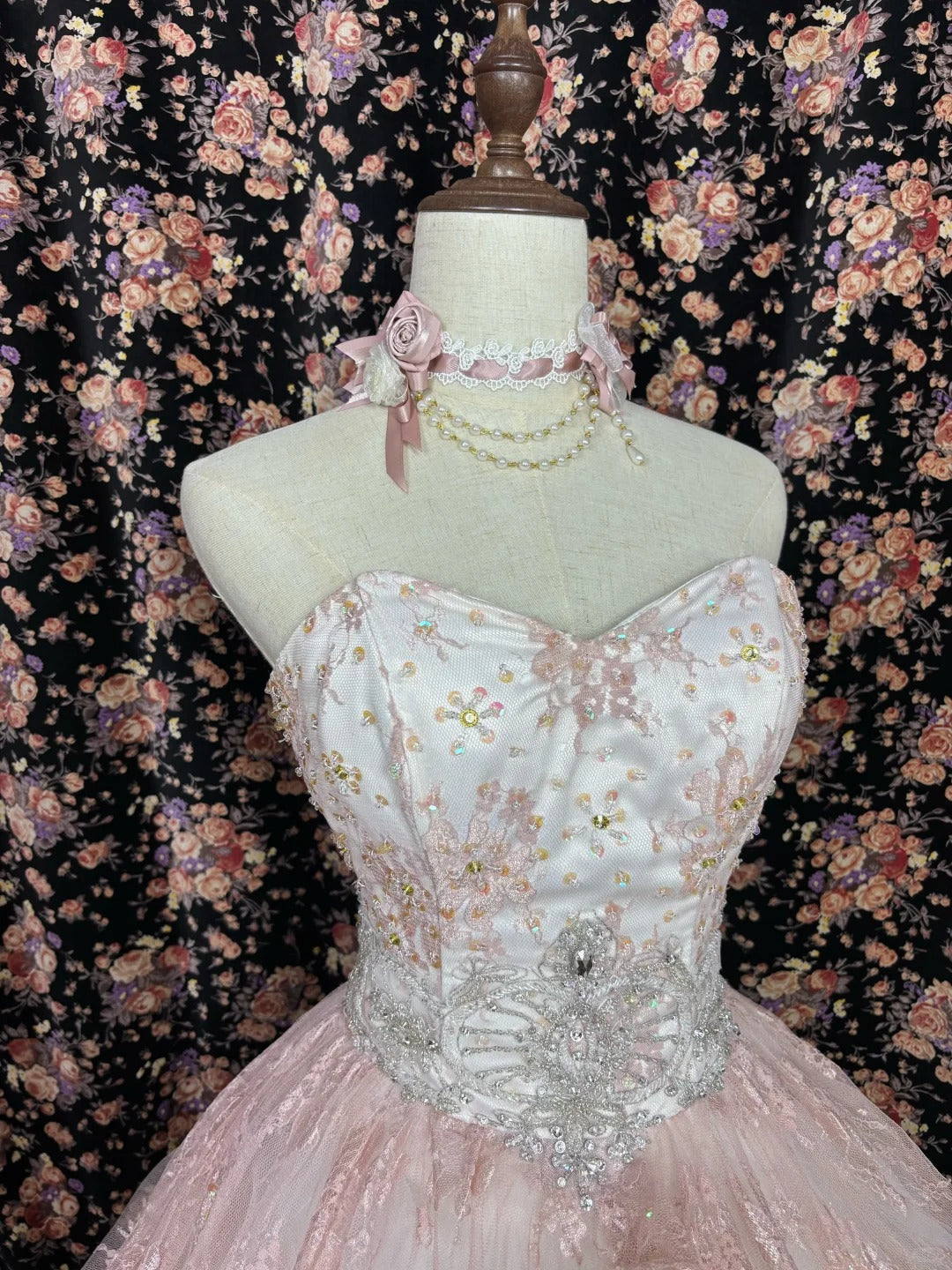 A Line Strapless Ball Gown Quinceanera Dress Unique Evening Dress cg25575