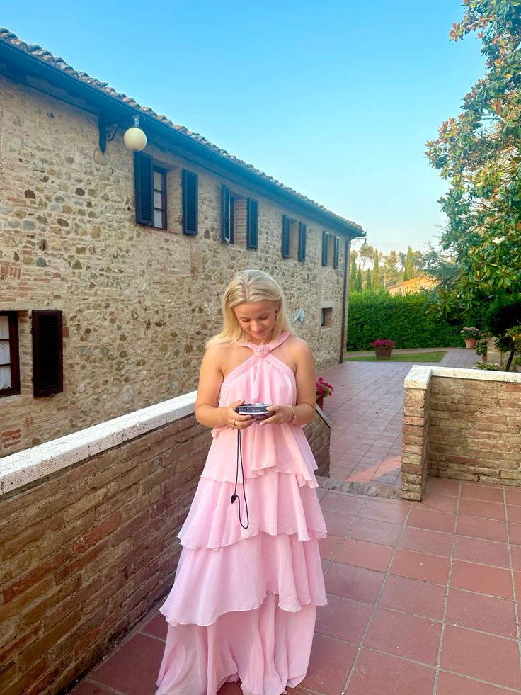 Classic Pink Prom Dresses Long Prom Gown 22th Birthday Outfit cg25959