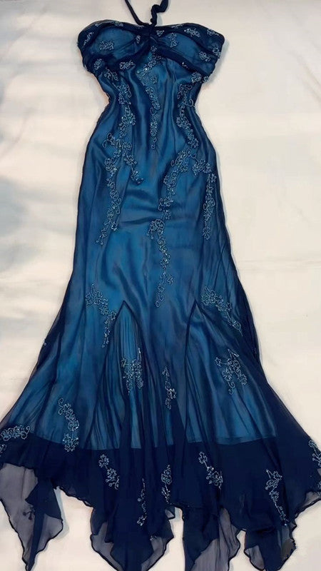 Sexy Neckholder Langes Abschlussball Partykleid Abendkleid cg25070